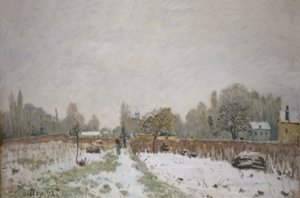 Louveciennes en la nieve de Alfred Sisley